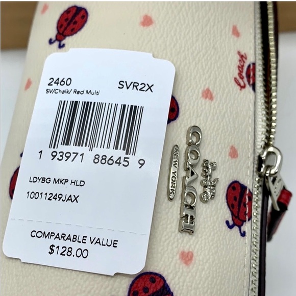 Coach Makeup Brush Holder Cosmetic Case With Ladybug Print - Picture 9 of 9